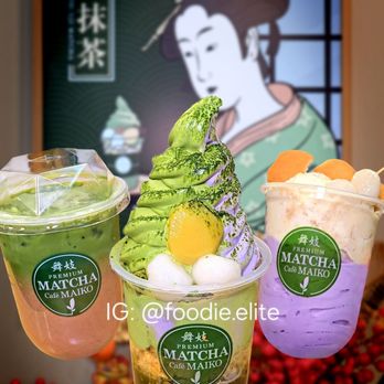 Matcha Cafe Maiko - Maiko Special, Banana Pudding. Ube serve, Milo Chocolate Iced Latte - Ice Cream & Frozen Yogurt Near Me - Flushing, New York