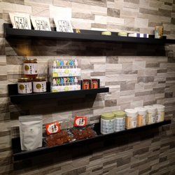 Kazuki Bakery - Wall of matcha and honey and tea