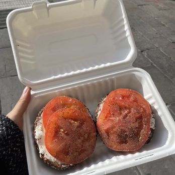 Apollo Bagels - Bagel with tomato - Bagels Near Me - New York, New York