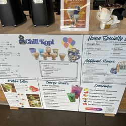 Chill Kopi - Menu all full of great things!!