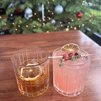 Old Town Bar & Grill - Our cocktails! Left: four roses bourbon with a square ice cube, right: hornitos tequila with pear, lime, and cranberry! YUM - New American Near Me - Newberg, Oregon Old Town Bar & Grill - Our cocktails! Left: four roses bourbon with a square ice cube, right: hornitos tequila with pear, lime, and cranberry! YUM - New American Near Me - Newberg, Oregon