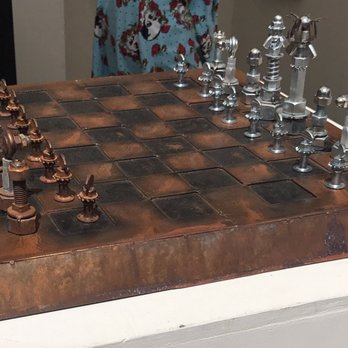Deep Ellum Arts Festival - Chess set using metal bits - Festivals Near Me - Dallas, Texas Deep Ellum Arts Festival - Chess set using metal bits - Festivals Near Me - Dallas, Texas