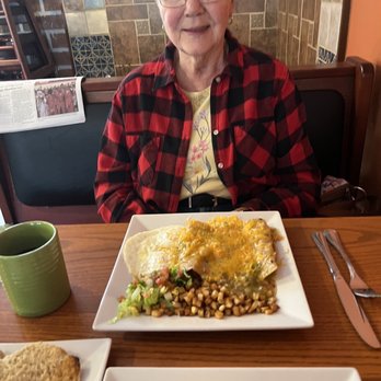 Yours Mine & Ours - My Honey with enchilada breakfast. - Breakfast & Brunch Near Me - Cedar Crest, New Mexico