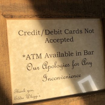 Eddie Whipp's - Like: cash only sign. Nice touch - Venues & Event Spaces Near Me - Green Bay, Wisconsin Eddie Whipp's - Like: cash only sign. Nice touch - Venues & Event Spaces Near Me - Green Bay, Wisconsin