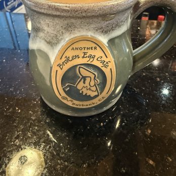 Another Broken Egg Cafe - Coffee in their signature branded ceramic cup - Breakfast & Brunch Near Me - Burbank, California