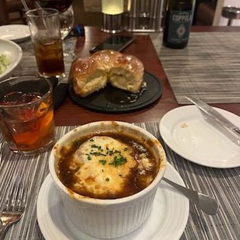 Stockman's Steakhouse - French onion soup. Fantastic - Steakhouses Near Me - Laughlin, Nevada Stockman's Steakhouse - French onion soup. Fantastic - Steakhouses Near Me - Laughlin, Nevada