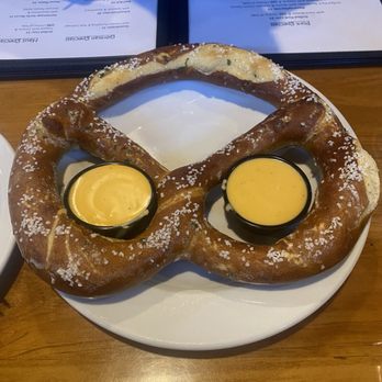 Bodensee Restaurant - Bavarian Pretzel with beer cheese dip - German Near Me - Helen, Georgia Bodensee Restaurant - Bavarian Pretzel with beer cheese dip - German Near Me - Helen, Georgia