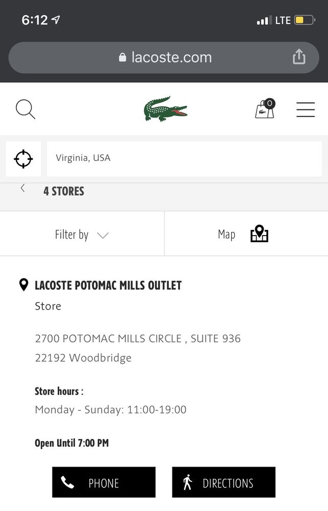 LACOSTE Updated September 2024 11 Reviews 2700 Potomac Mills Cir