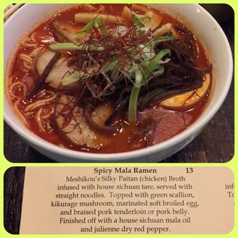 Meshikou - The Spicy Mala Ramen has great depth in flavor.  #UpCloseSavor - Ramen Near Me - Columbus, Ohio