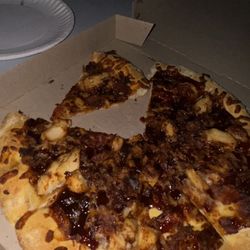Domino's Pizza - Medium 2 topping bacon chicken and bbq sauce
