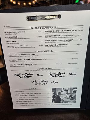 Menu photo 2 Water Grill - Denver Denver, CO Menu photo 2 Water Grill - Denver Denver, CO