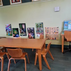 Fairhope Public Library - Sitting area and library catalog in preschool area
