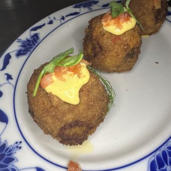 FINKA Table & Tap - Arroz con pollo fritter @bites_of_pbc - Asian Fusion Near Me - Miami, Florida FINKA Table & Tap - Arroz con pollo fritter @bites_of_pbc - Asian Fusion Near Me - Miami, Florida