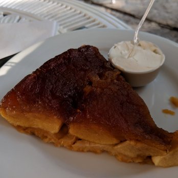 Les Nymphéas - Tarte tatin - 4 stars. Nice, much more sweet than the Apple pie. Served hot, with cream cheese. Thu late morning snack 2018-10-18 - Restaurants Near Me - Giverny, 27 Les Nymphéas - Tarte tatin - 4 stars. Nice, much more sweet than the Apple pie. Served hot, with cream cheese. Thu late morning snack 2018-10-18 - Restaurants Near Me - Giverny, 27