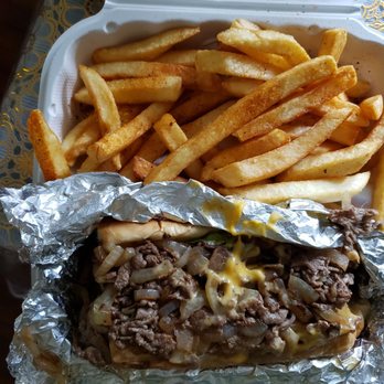 J J Grocery & Deli - 1/2 cheesesteak with fries. Combo #1 - Delis Near Me - Baltimore, Maryland J J Grocery & Deli - 1/2 cheesesteak with fries. Combo #1 - Delis Near Me - Baltimore, Maryland