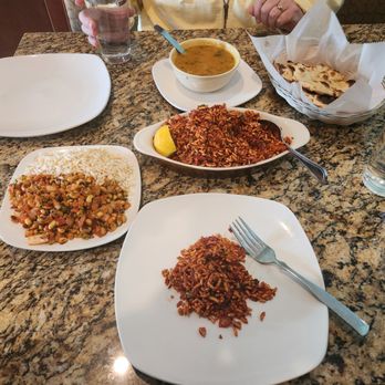 Everest Cuisine - Chatpate, Bhatamas Sardheko, Roti bread and Lentil soup.  Lunch for two. - Indian Near Me - Worthington, Ohio