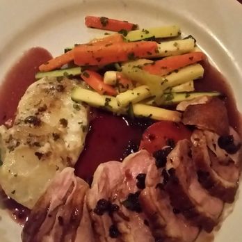 Jane - Duck. Fatty and chewy. Must've got an end piece :/ amazing potatoes au graten! - New American Near Me - Santa Barbara, California Jane - Duck. Fatty and chewy. Must've got an end piece :/ amazing potatoes au graten! - New American Near Me - Santa Barbara, California