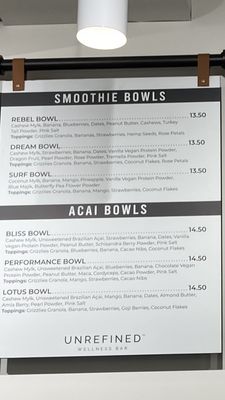 Menu photo 8 Unrefined Wellness Bar Eugene, OR