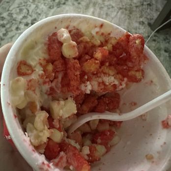 La Michoacana All Natural - Esquite with hot Cheetos topping. Couldn't wait to eat :) - Desserts Near Me - Upland, California La Michoacana All Natural - Esquite with hot Cheetos topping. Couldn't wait to eat :) - Desserts Near Me - Upland, California