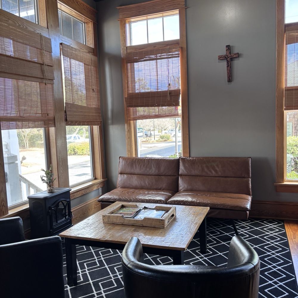 Indoor seating.