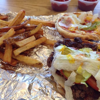 Five Guys - My hamburger with fries. Hubby and I got one order of fries and it was plenty for both of us. - Fast Food Near Me - Southaven, Mississippi Five Guys - My hamburger with fries. Hubby and I got one order of fries and it was plenty for both of us. - Fast Food Near Me - Southaven, Mississippi