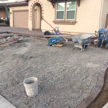 Modern Paving - Paver border and road base for turf installation. - Landscaping Near Me - Rancho Cucamonga, California