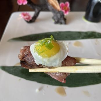 Crazy Stone - Wagyu & Egg Nigiri - Sushi Bars Near Me - Marlborough, Massachusetts