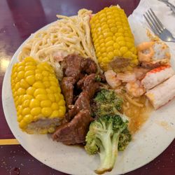 Teppanyaki & Sushi Grill Buffet - Beef broccoli had no flavor the noodles were awful corn was ok and shrimp and fake crab was ok