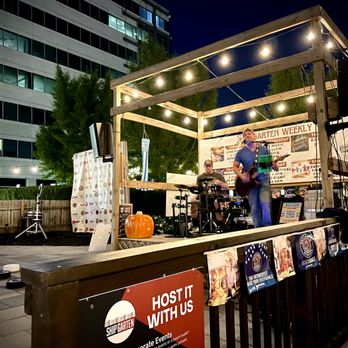 Shipgarten - a man playing a guitar on a stage - Beer Gardens Near Me - Mclean, Virginia Shipgarten - a man playing a guitar on a stage - Beer Gardens Near Me - Mclean, Virginia