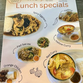 Tho One Thai Eatery - Dec 2025 - Lunch Menu. - Thai Near Me - La Verne, California