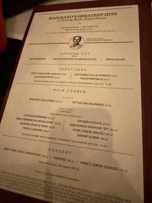 Menu photo 1 Maggiano's Springfield, VA