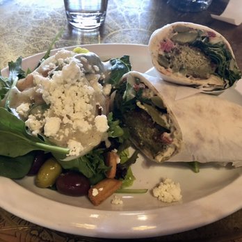 Jerusalem Garden Cafe - Falafel Wrap with salad (extra). - Middle Eastern Near Me - Asheville, North Carolina Jerusalem Garden Cafe - Falafel Wrap with salad (extra). - Middle Eastern Near Me - Asheville, North Carolina