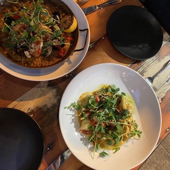 Abrazo - Seafood paella and saffron tortellini - Spanish Near Me - San Francisco, California