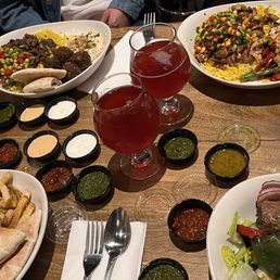 lamb kebab platter + strawberry beer lamb kebab platter + strawberry beer
