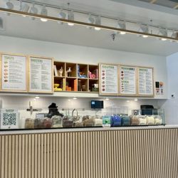Pure Green - Menu above counter