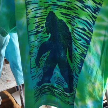 Ledge Hill Studio Downtown - Tie dye sasquatch shirt - Art Galleries Near Me - Westport, New York Ledge Hill Studio Downtown - Tie dye sasquatch shirt - Art Galleries Near Me - Westport, New York