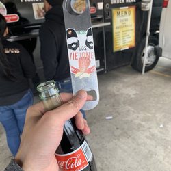 Tacos Los Viejones - Bottle opener available (attached to a string in the middle of the canopy)