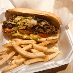 The Marigold Cafe - Philly Cheese Steak with Fries