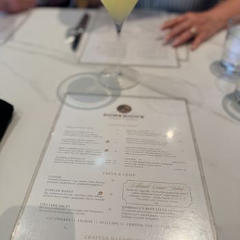 Domenico’s Italian Chop House - Menu with lemontini - Italian Near Me - Temecula, California