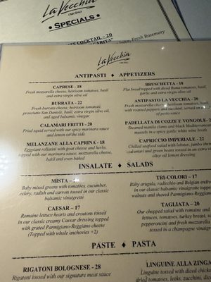 Menu photo 1 La Vecchia Cucina Santa Monica, CA Menu photo 1 La Vecchia Cucina Santa Monica, CA