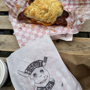 Biscuit Bitch - Bacon Bitchwich and Hot Link Bitchwich - Breakfast & Brunch Near Me - Seattle, Washington