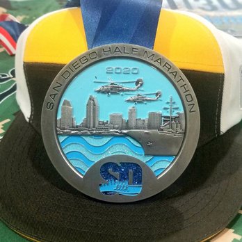 GOVX San Diego Half Marathon - Medals were given out at packet pickup as a few volunteers cheered. - Races & Competitions Near Me - San Marcos, California GOVX San Diego Half Marathon - Medals were given out at packet pickup as a few volunteers cheered. - Races & Competitions Near Me - San Marcos, California