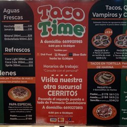 Taco Time - Menu