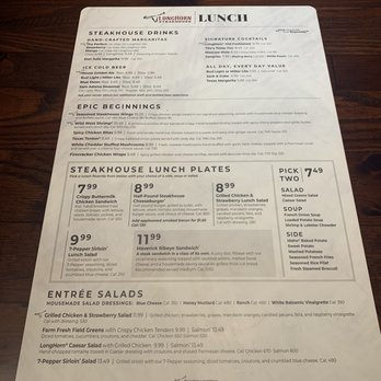 LongHorn Steakhouse - Menu - Steakhouses Near Me - Lafayette, Indiana