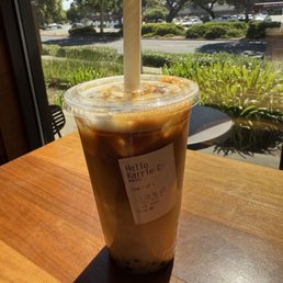 Iced Vanilla Latte with Popping Pearls Iced Vanilla Latte with Popping Pearls