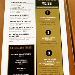 Brunch Menu Back