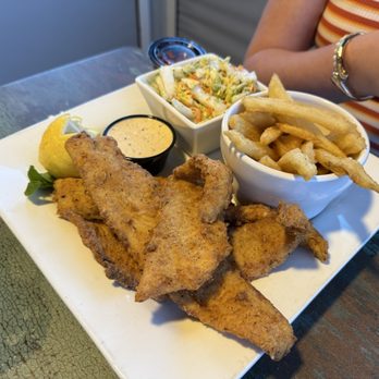 The Quay Seafood Grill - Flounder and fries - Seafood Near Me - Murrells Inlet, South Carolina