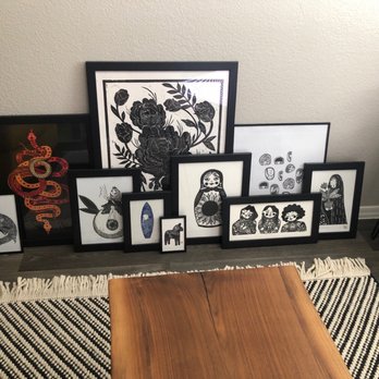 Art To Frames - All these frames (except the three thinner boarders) came from Art To Frames. They look amazing together! - Framing Near Me - Brooklyn, New York