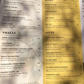 Vital Root - Some of the menu items - Vegetarian Near Me - Denver, Colorado Vital Root - Some of the menu items - Vegetarian Near Me - Denver, Colorado