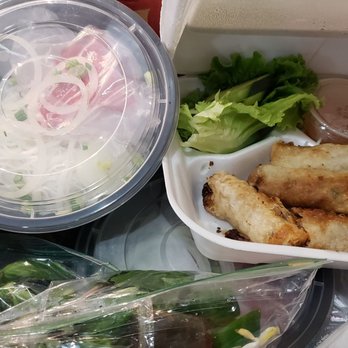 Pho 99 Aurora - 3 small bowls of rare steak pho and egg rolls! - Vietnamese Near Me - Aurora, Colorado